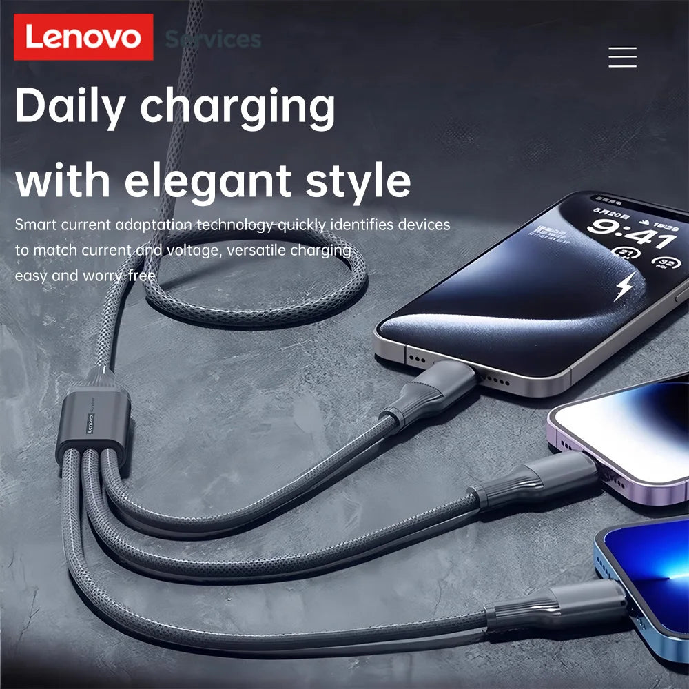 Lenovo 6A 120W 3 in 1 Mobile Cord