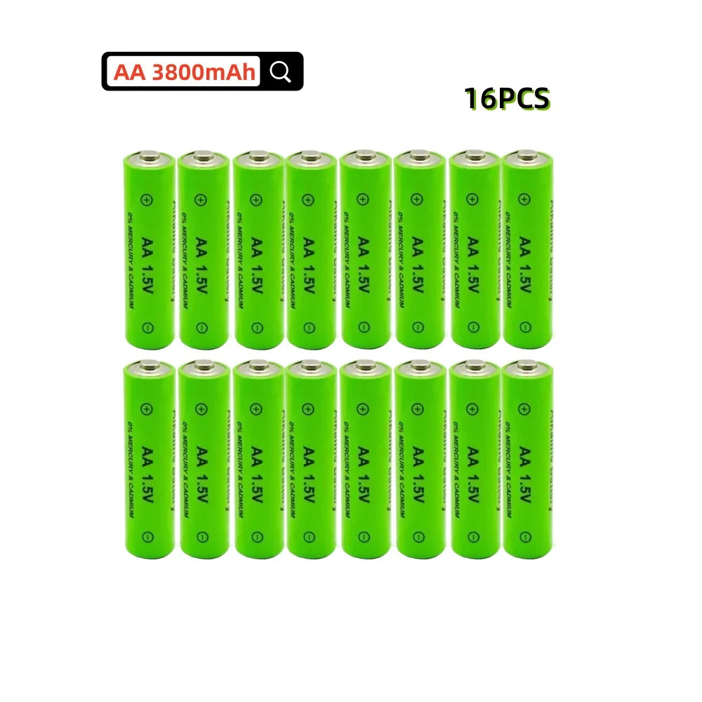 Rechargeable AA 1.5V 3800mAh Alkaline