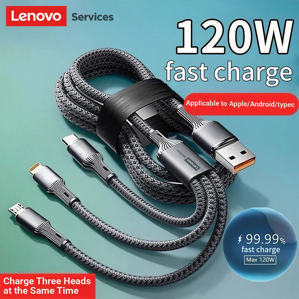 Lenovo 6A 120W 3 in 1 Mobile Cord
