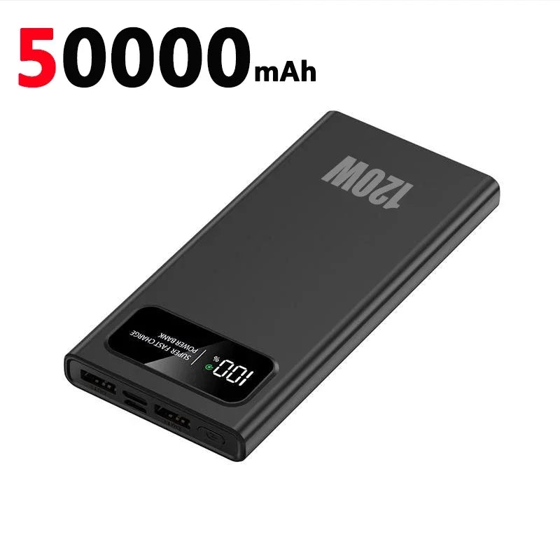 120W Power Bank Super Fast Charging 50000mAh