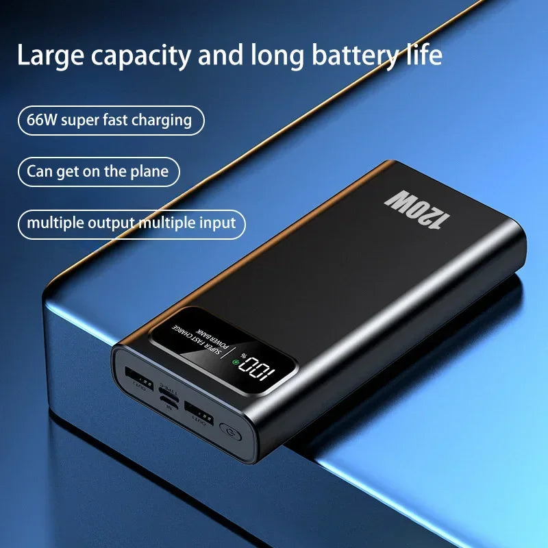 120W Power Bank Super Fast Charging 50000mAh